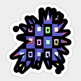 New Minimalist geomatric star shape colorful design Sticker